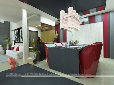 dinning room 3d design villa
